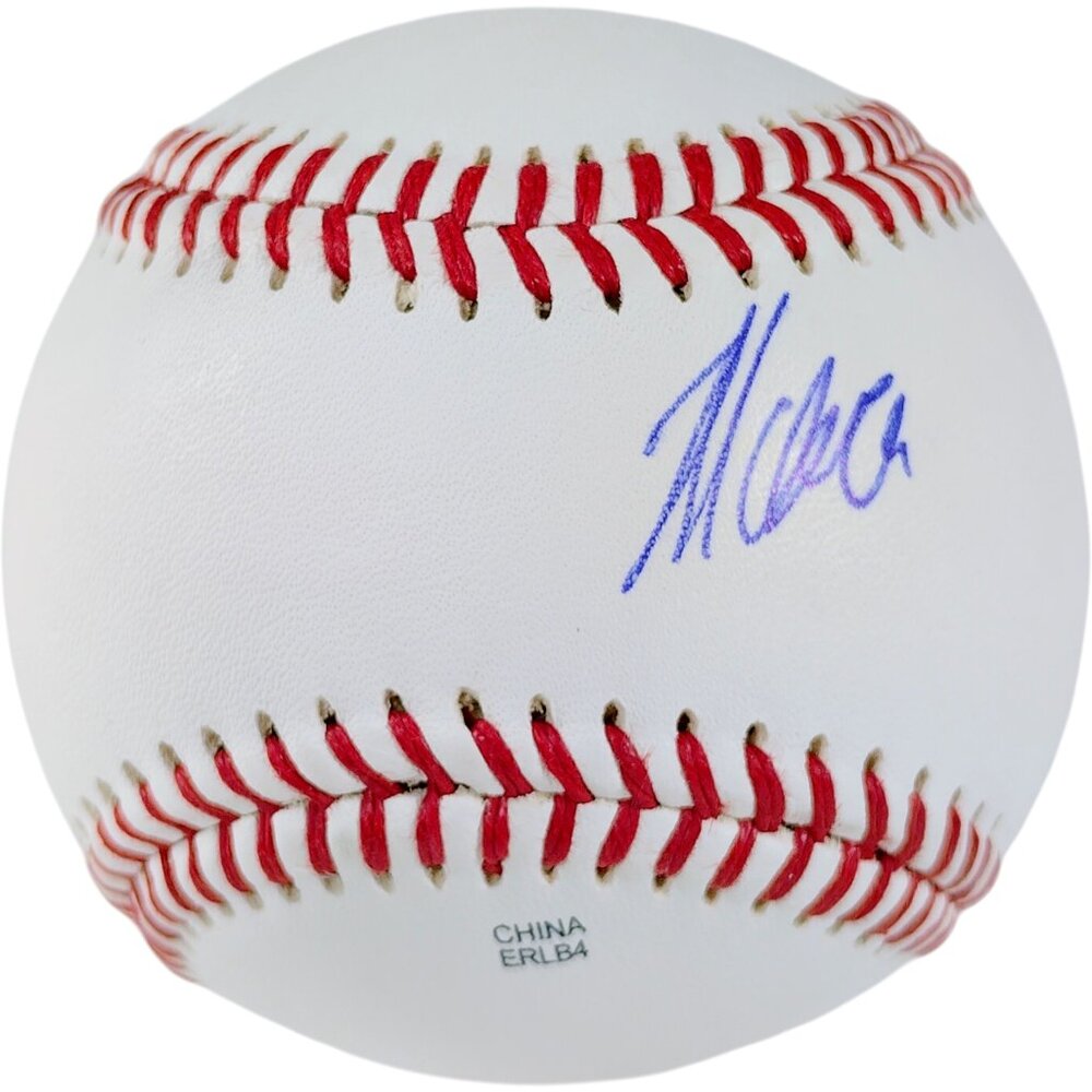 Marc Church Autographed Baseball Texas Rangers Proof Photo COA TX Authentic